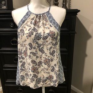 Paisley/Floral Print Halter Top